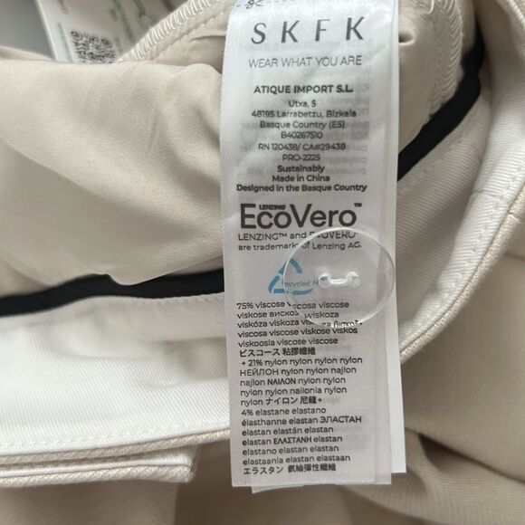 SKFK Goiane Ankle Length Pants Crossover Pleat Flap Cream EU 38 | US 6 Reg $149 - Picture 11 of 12